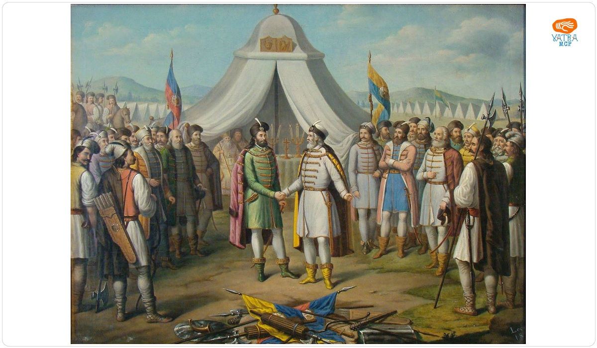 Constantin Lecca — Întâlnirea dintre Bogdan Cel Orb și Radu Cel Mare