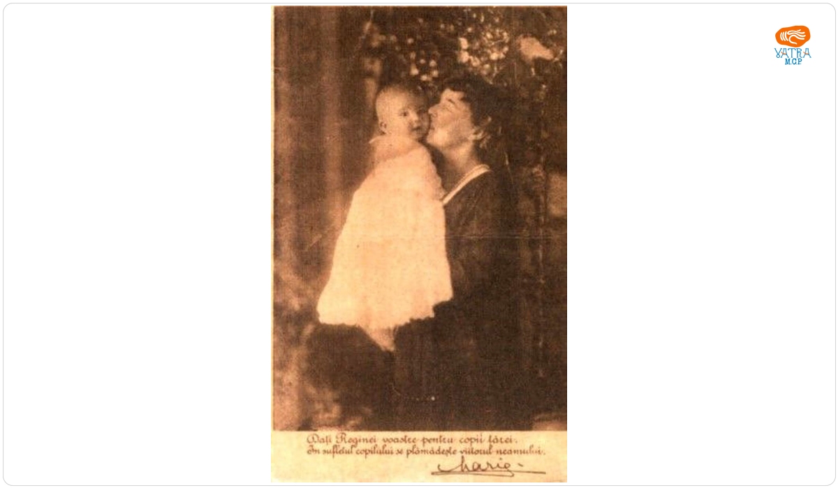 Regina Maria a României cu Principele Mircea