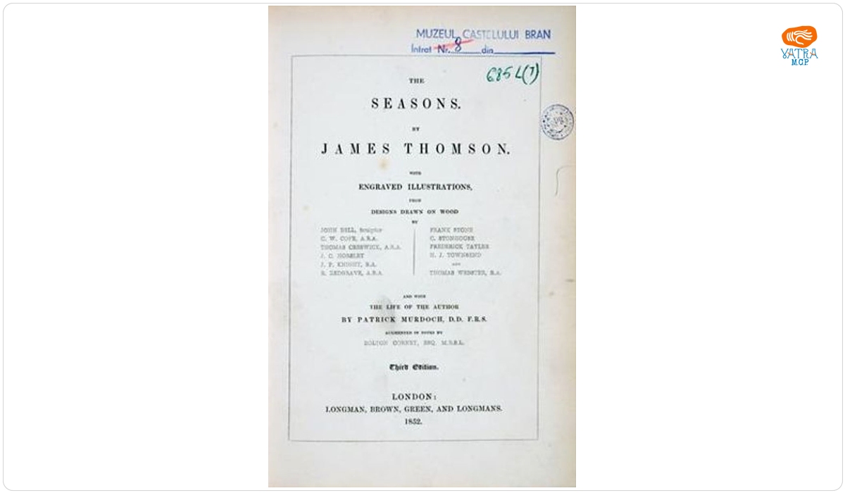 The Seasons by James Thomson with Engraved illustrations, from design drawn on wood