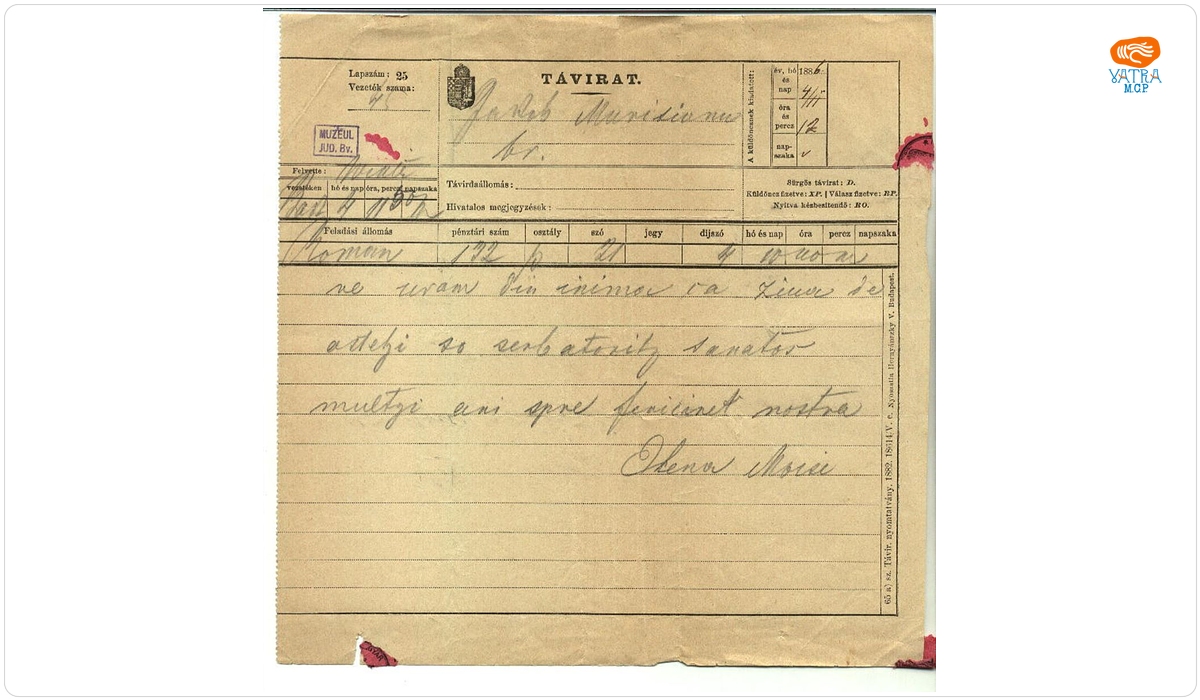 Groza Moise și Elena către Mureșianu Iacob