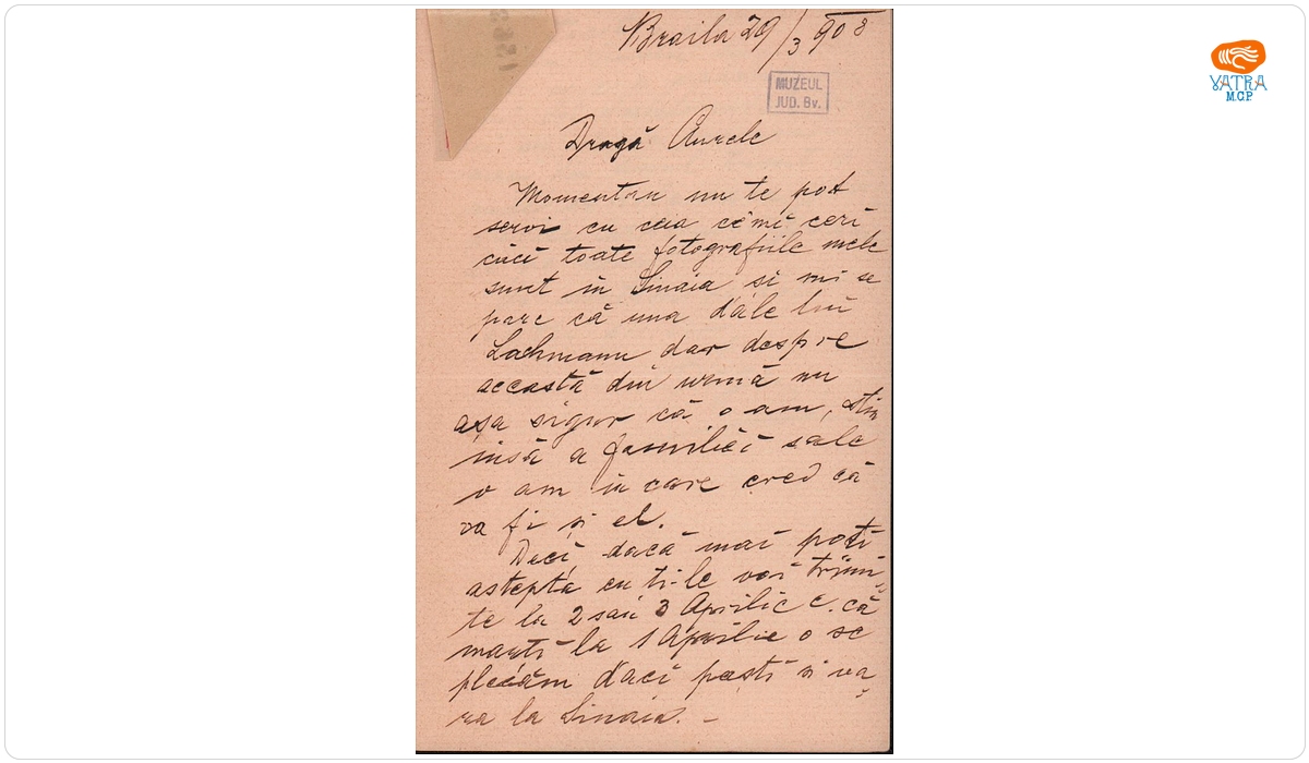 Moise Groza — Groza Moise către cumnatul lui, dr. Mureșianu Aurel