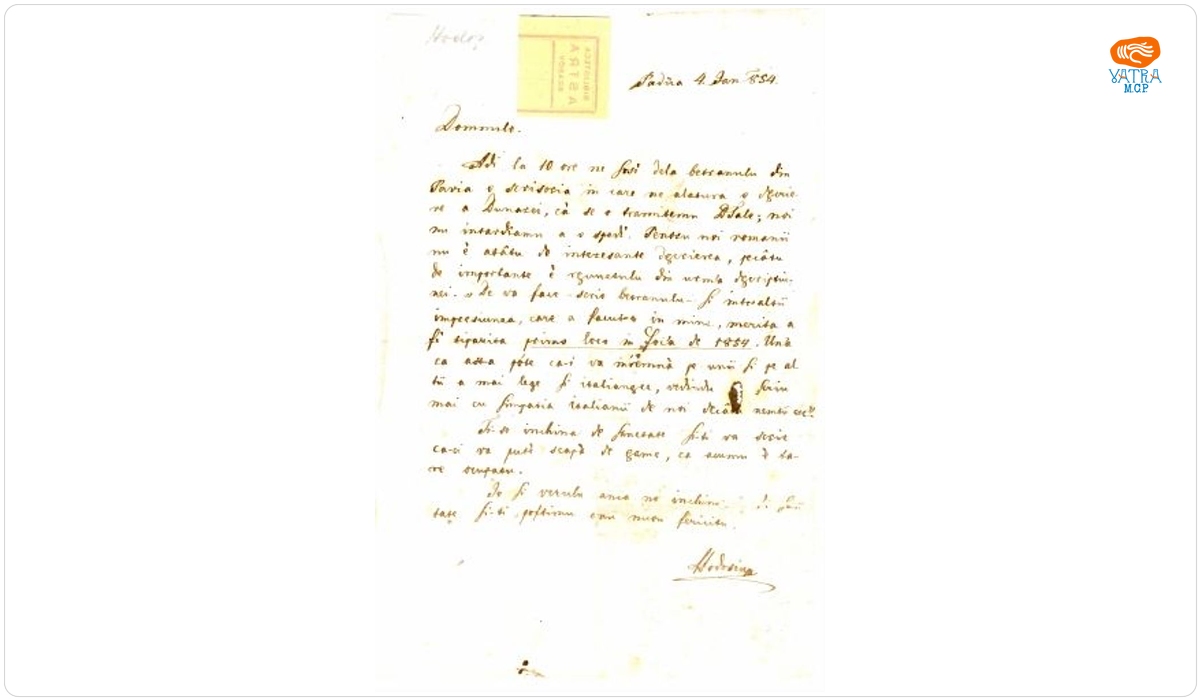Dr. Hodoșiu Iosif către Mureșianu Iacob