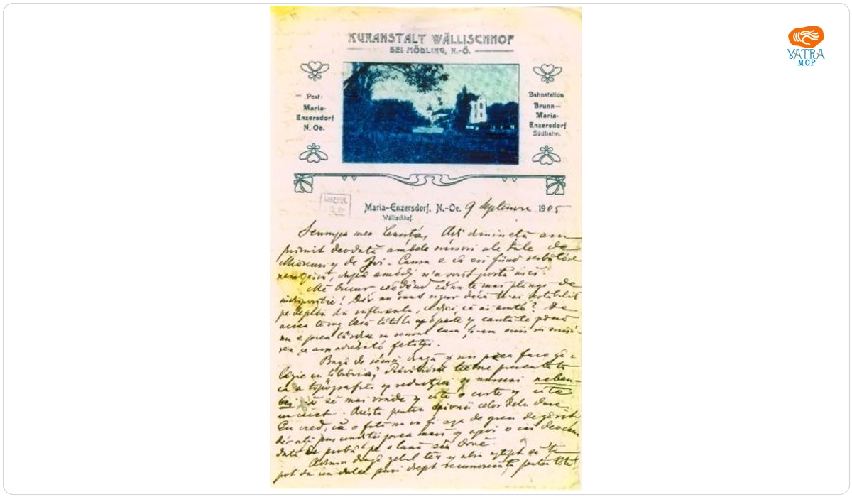 Aurel Mureșianu — Mureșianu, Aurel către soția sa, Elena