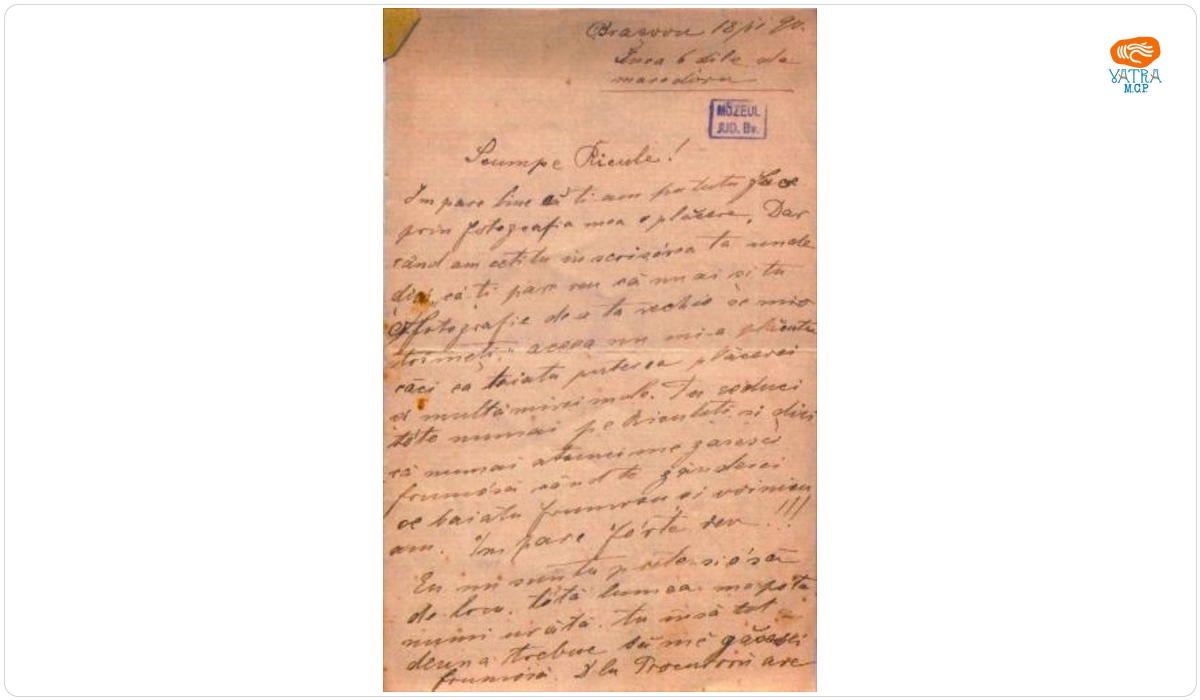 Mureșianu Elena către soțul ei, Aurel