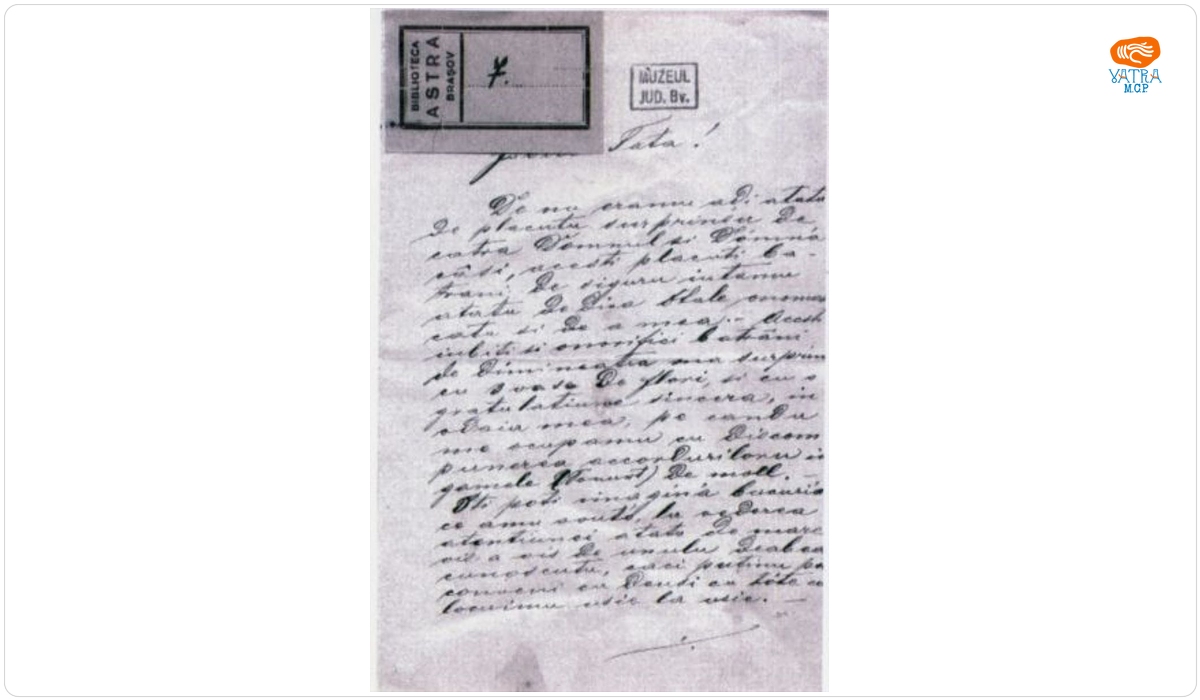 Iacob Mureșianu către tatăl său