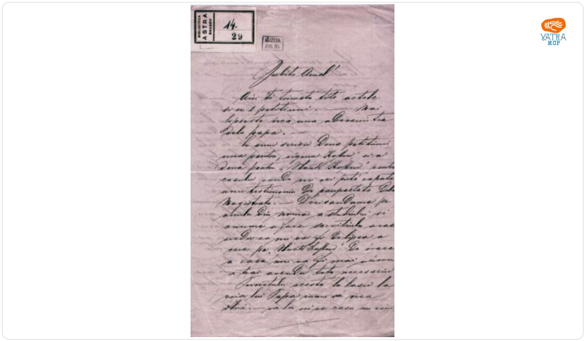 Informații diverse către fratele său, Aurel Mureșianu