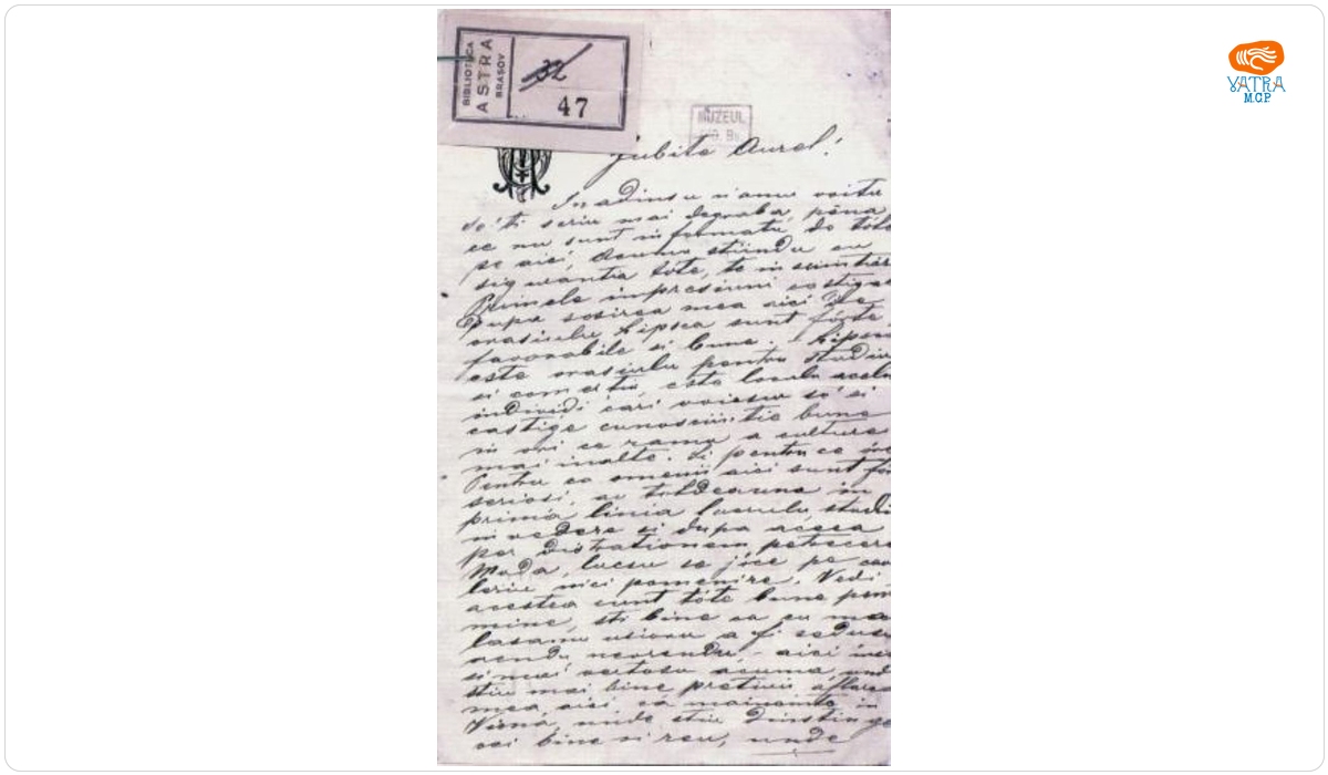 Iacob Mureșianu — Iacob Mureșianu către fratele său Aurel Mureșianu