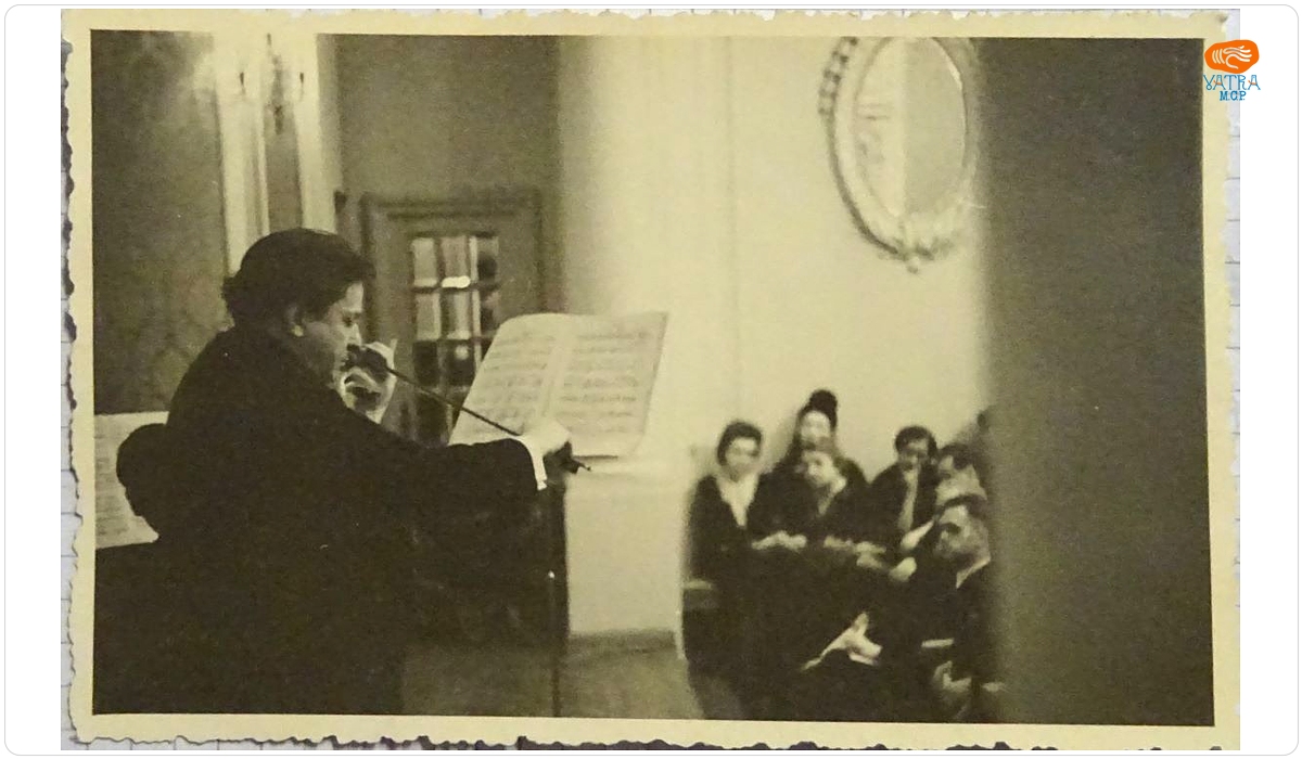 Carte poștală ilustrată George Enescu în recital