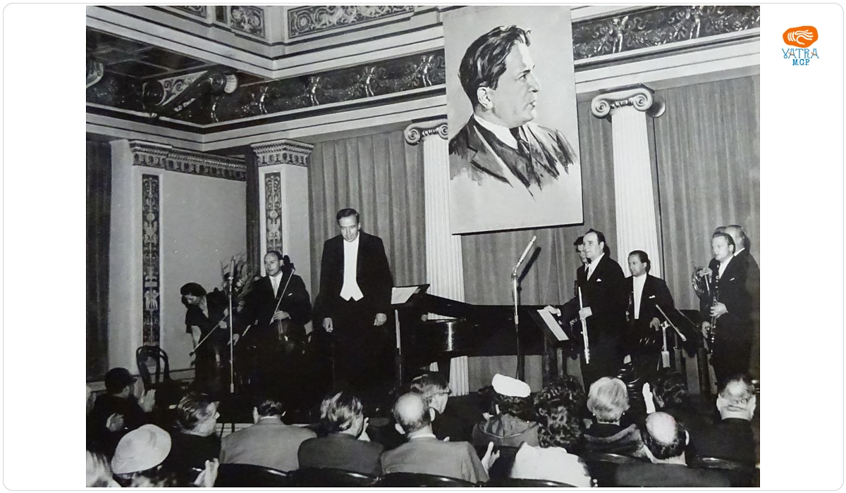 atelierul Alfred Bayer — Concertul omagial organizat cu ocazia dezvelirii plăcii comemorative a compozitorului George Enescu, Viena, 1957