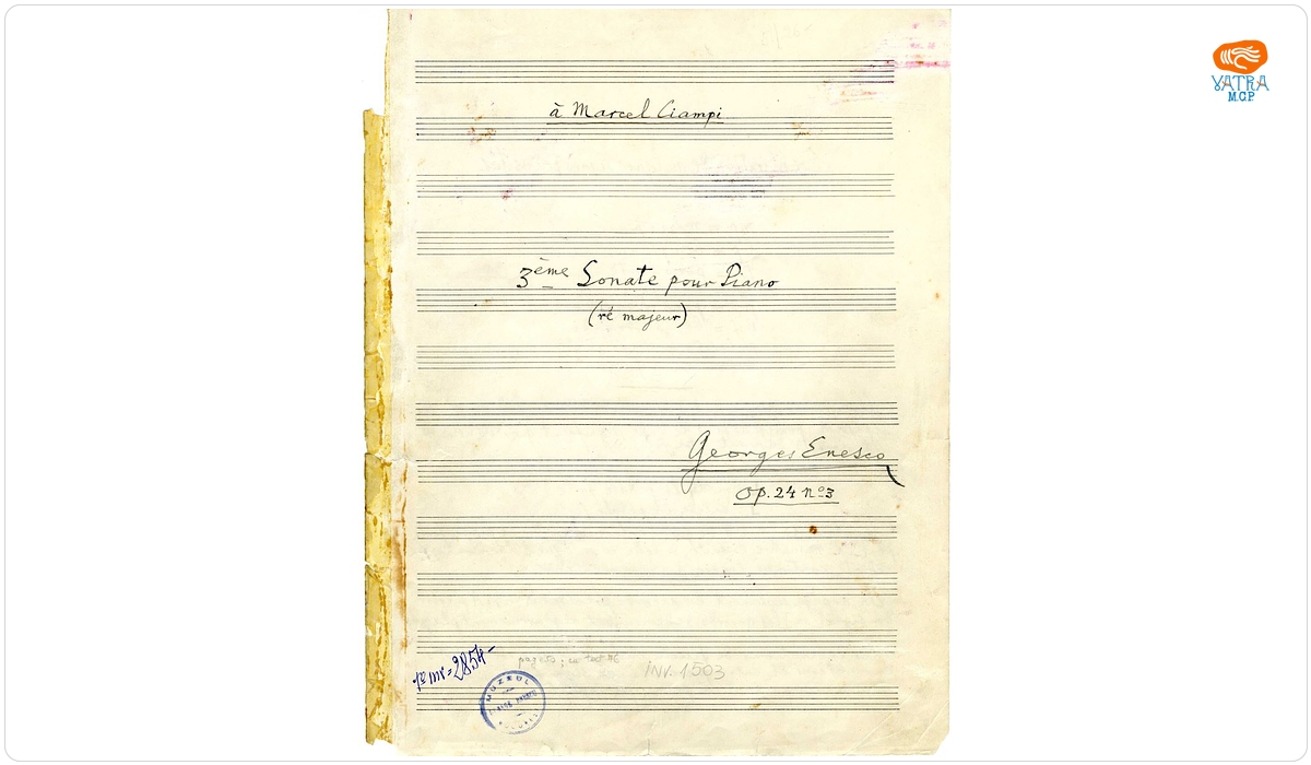„3ème Sonate pour Piano (ré majeur)” / Sonata pentru pian op. 24 nr. 3 în re major