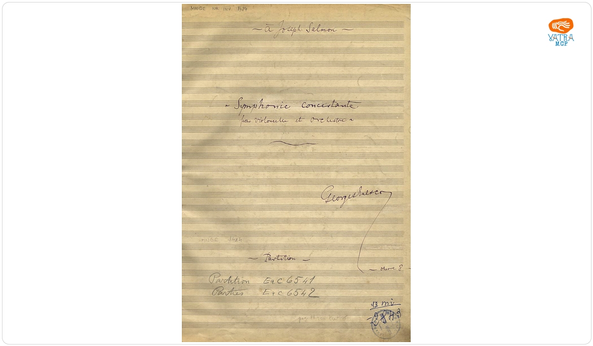 ”Symphonie concertante pour violoncelle et orchestre. Oeuvre 8”