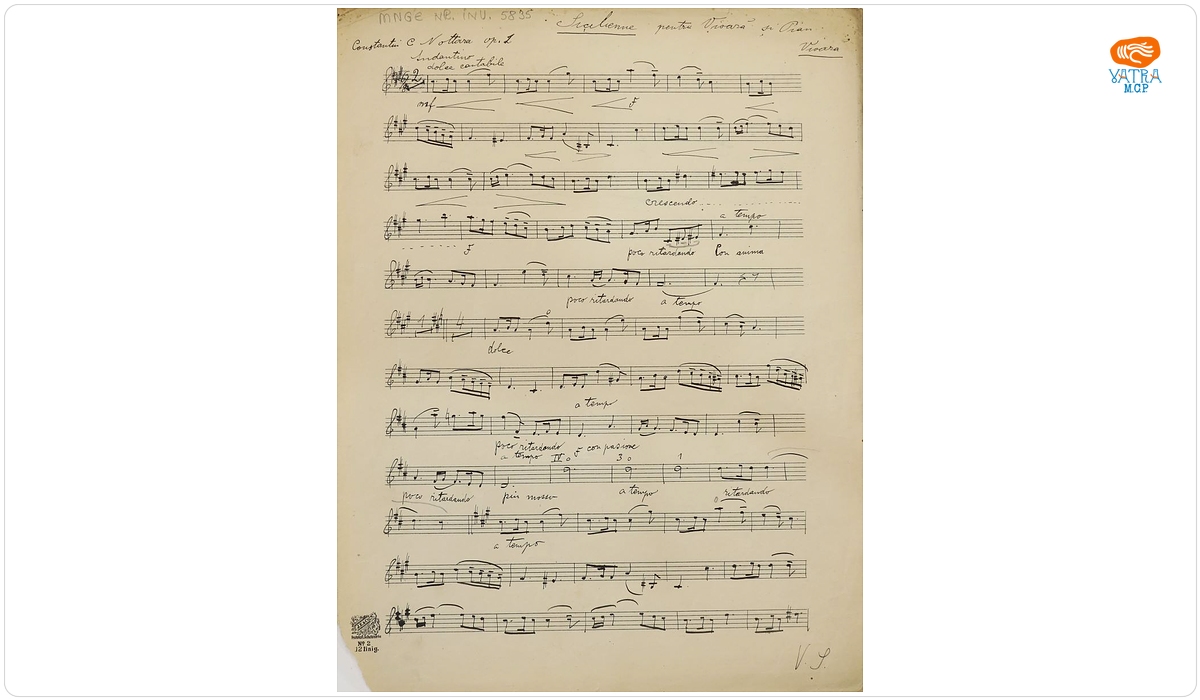 „Sicilienne pentru Vioară și Pian. Vioară”, op.1, știmă de vioară