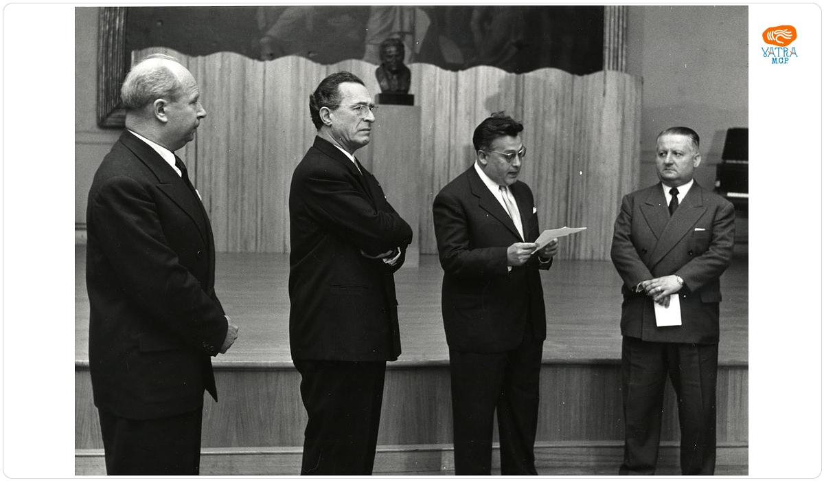 Moment de la dezvelirea bustul compozitorului George Enescu