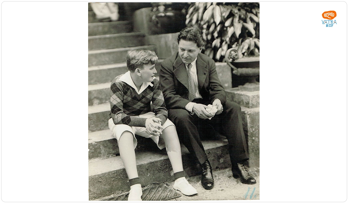 George Enescu împreună cu tânărul Yehudi Menuhin