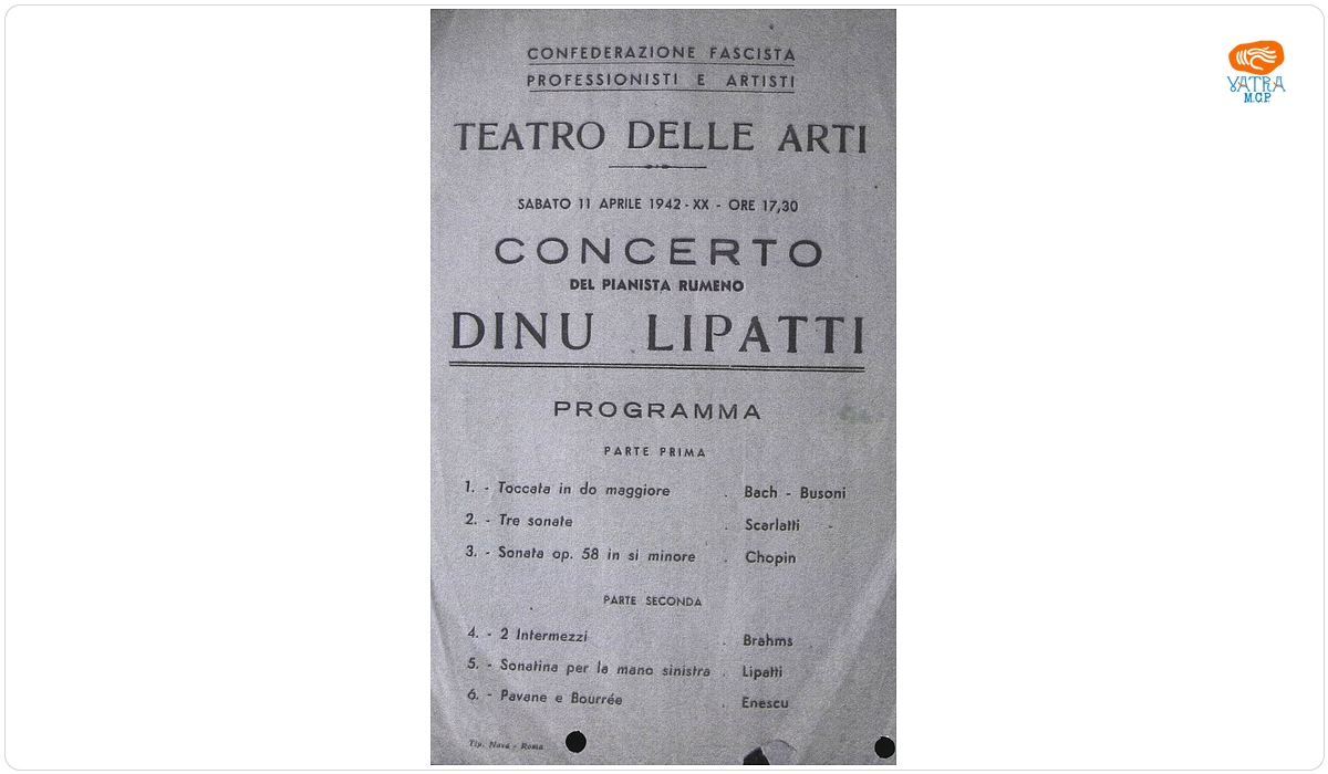 Program-concert Dinu Lipatti