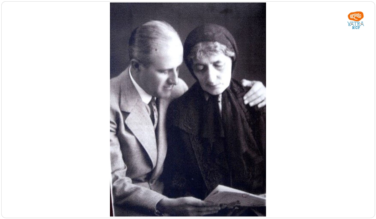 Alice Rosetti-Teșcanu împreună cu un nepot
