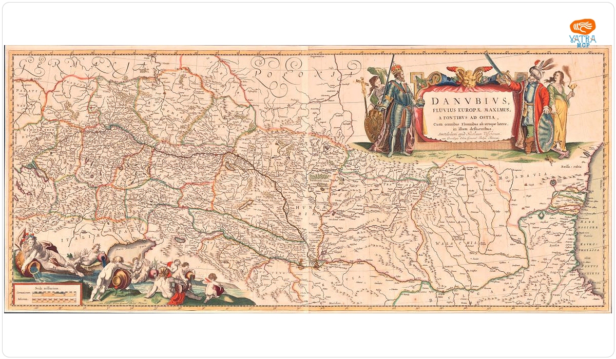 Danubius, fluvius Europae maximus, a fontibus ad ostia; (Dunărea)