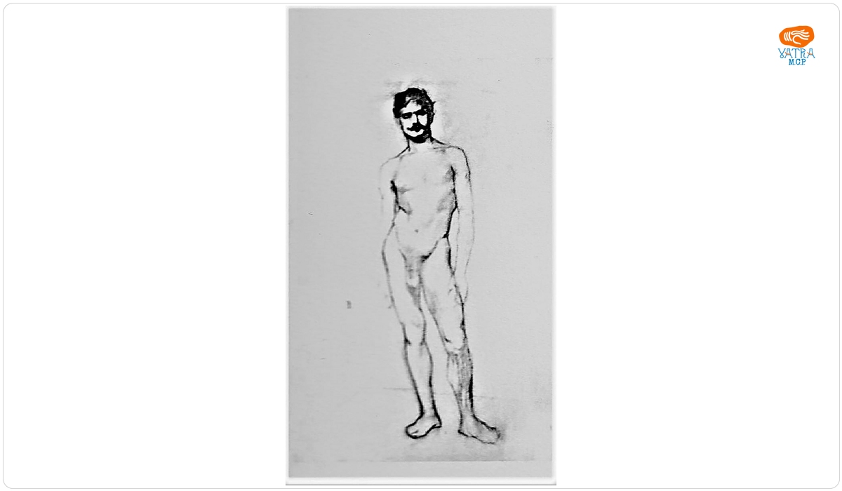 Desen de școală: Nud de bărbat