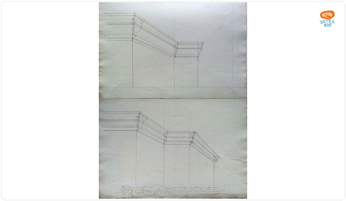 Studiu de perspectivă - Cornișă