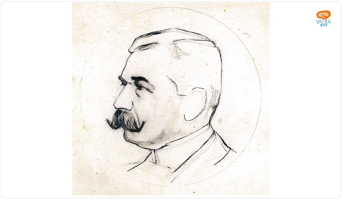 Profil de bărbat cu mustață