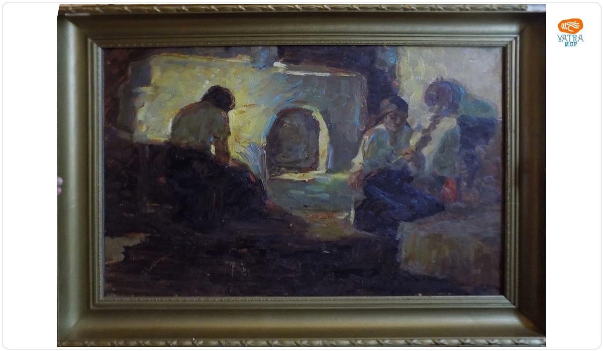 Nicolae ENEA — Interior de casă țărănească cu vatră