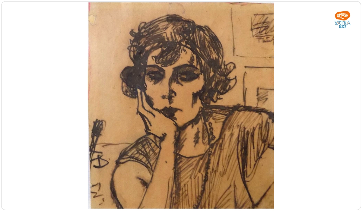 Nicolae Tonitza — Portret de femeie - studiu pentru pictura „Spleen"