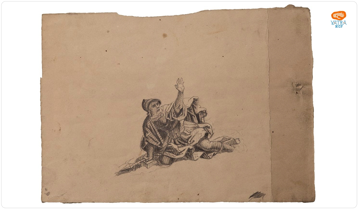 Soldat căzut/ Schiță de sfânt (verso)