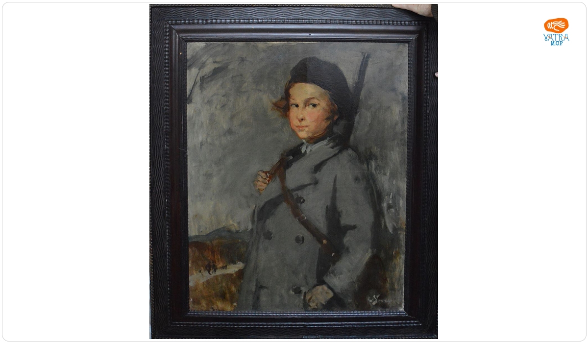 Portret (de) copil cu pușcă