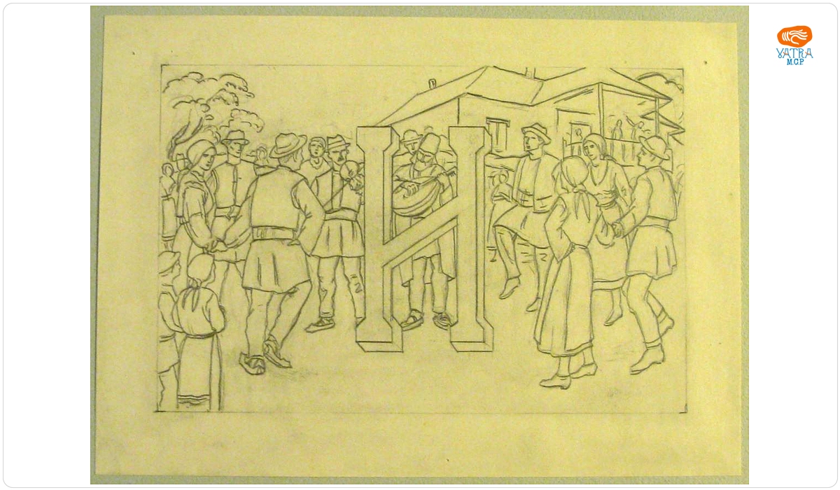 Ștefan Dimitrescu — La horă (Alfabet ornat: Litera „H”)