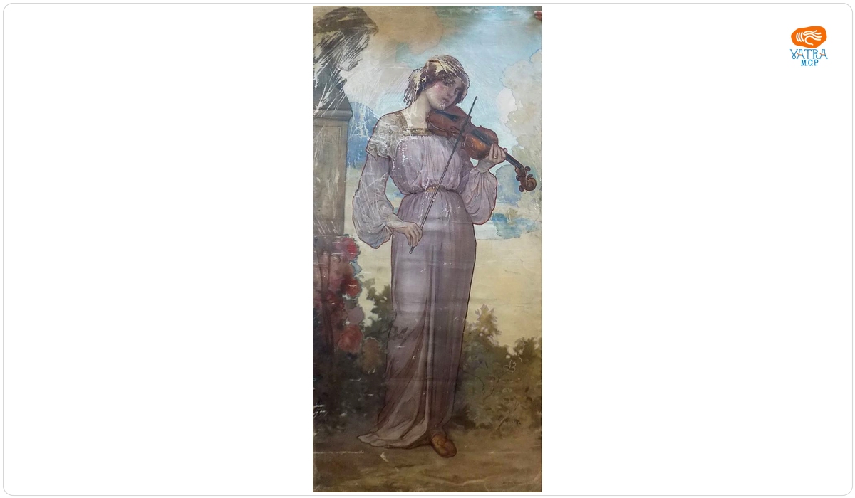 Nicolae Vermont — Scenă alegorică (Femeie cu vioară - alegoria muzicii)