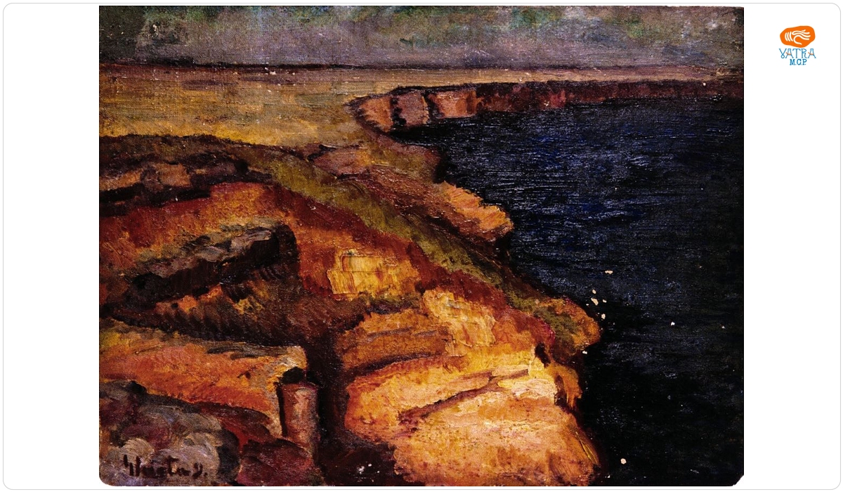 Dumitru Ghiață — Peisaj marin - Caliacra