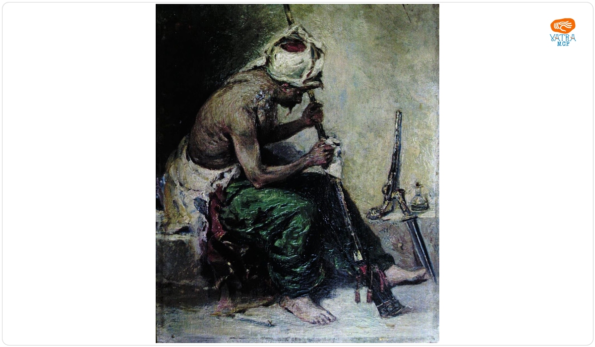 Arab curățindu-și arma
