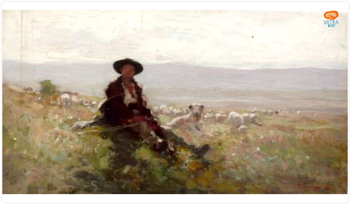 Nicolae Grigorescu — Ciobănaș șezând