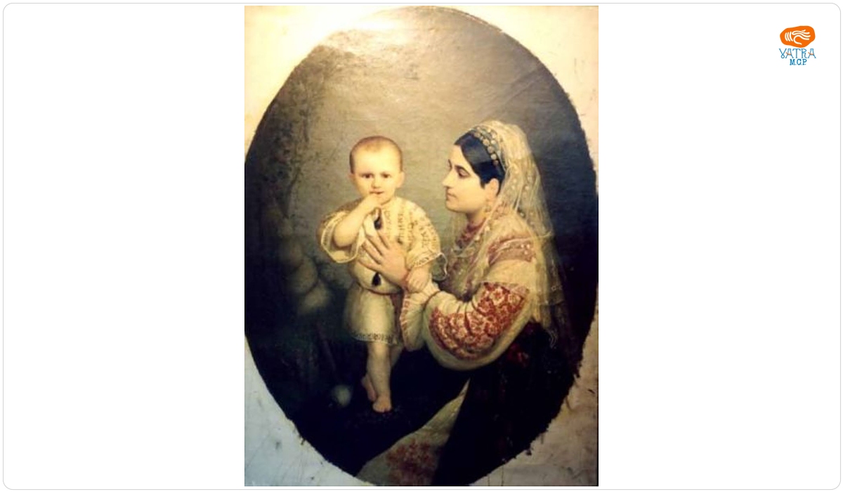 Sava Henția — Doamna Davila cu fiul