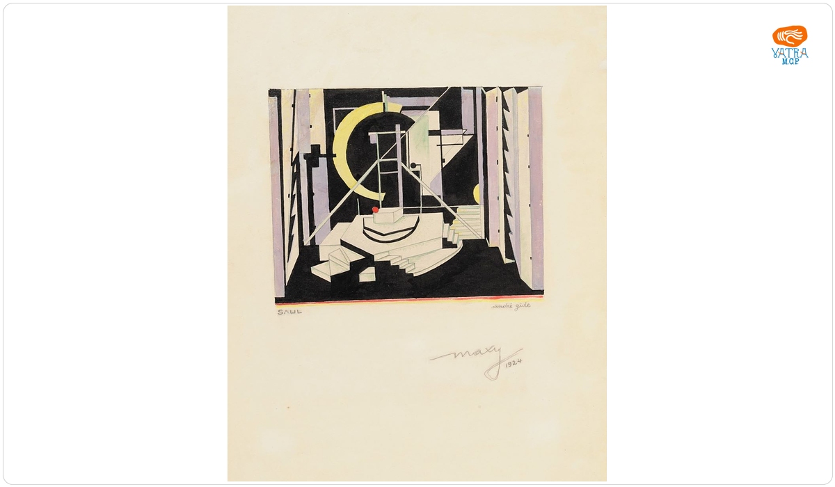 Max Hermann Maxy — Schiță de decor pentru „Saul” de André Gide
