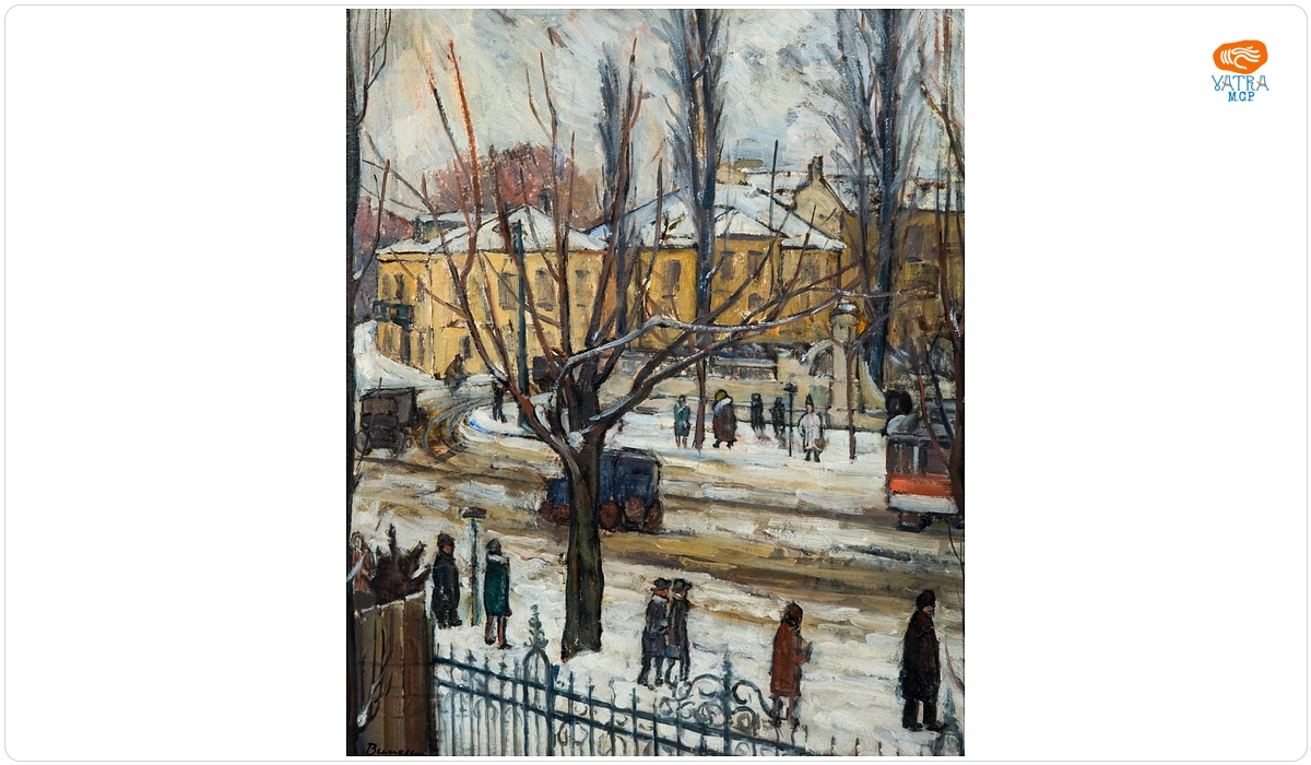Marius Bunescu — Vedere din București, iarna (Bulevardul Brătianu)
