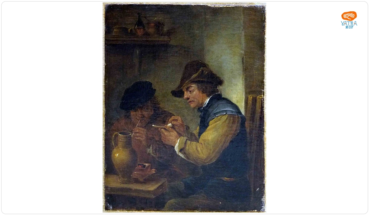 Doi fumători într-o tavernă