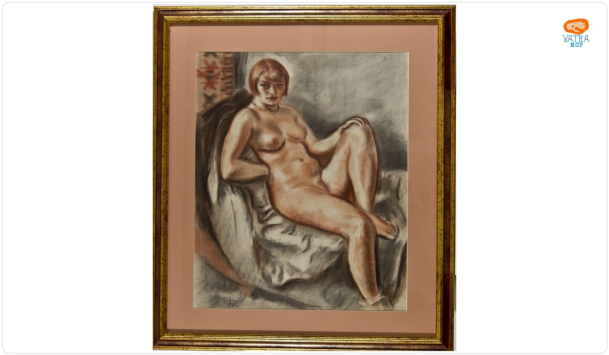 Iosif ISER — Femeie pe canapea (Nud)