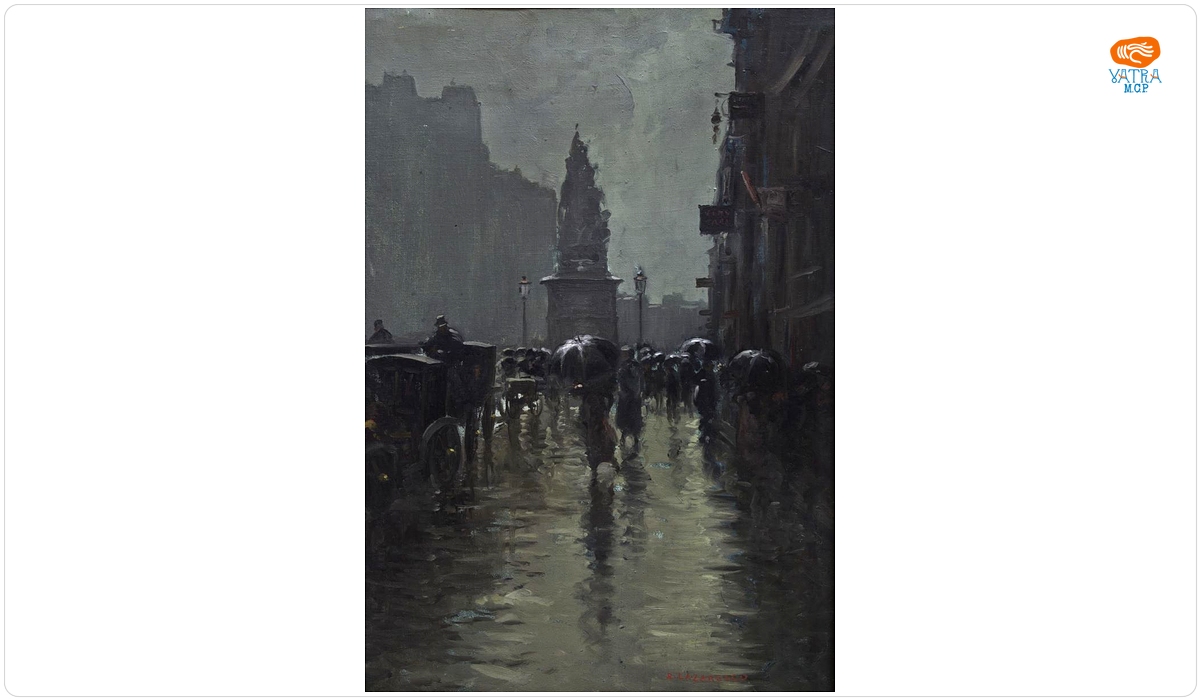 Emilian Lăzărescu — Stradă pe ploaie
