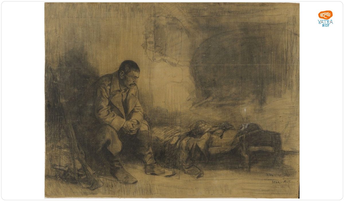 Ion Dumitrescu Stoica — Militar de veghe la căpătâiul unui camarad