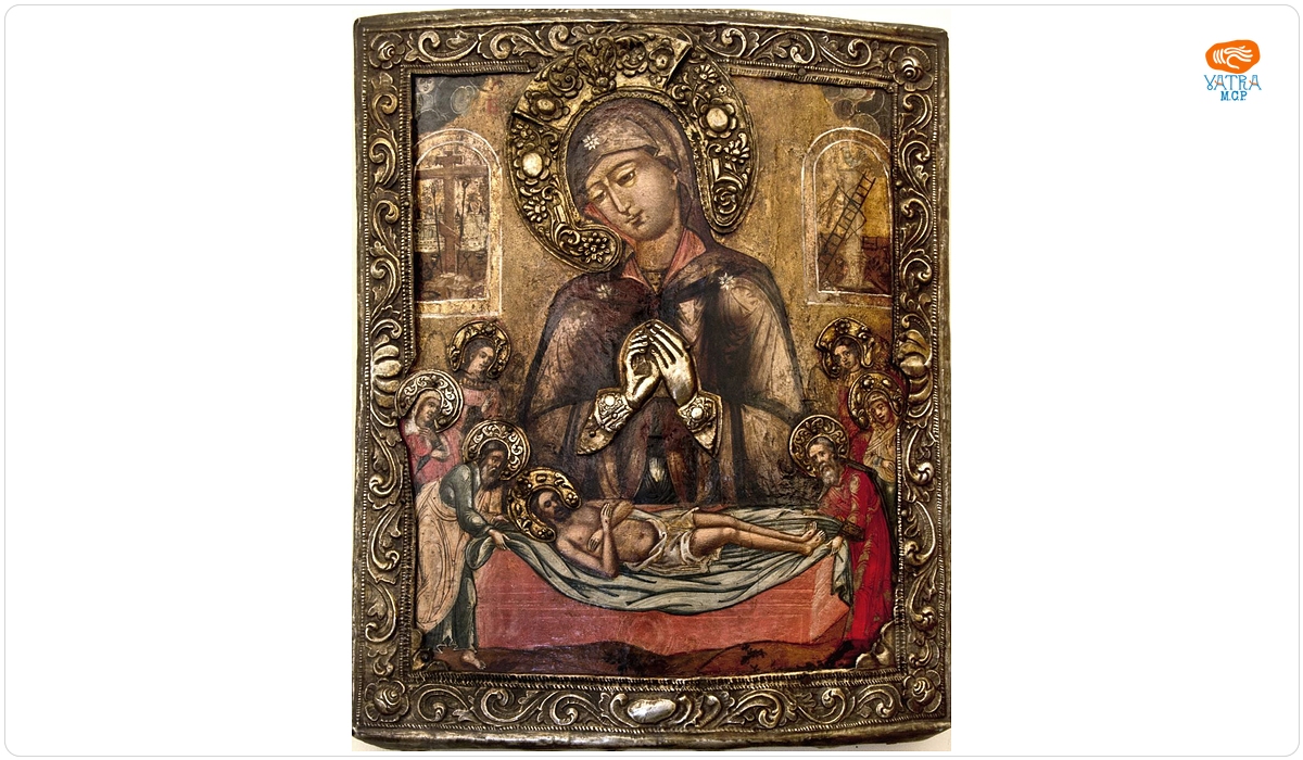Plângerea lui Iisus Hristos; Icoană ferecată