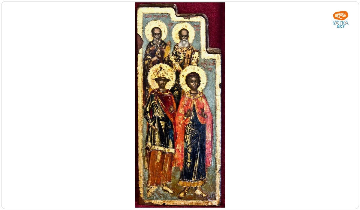 Fragment de triptic - ușă