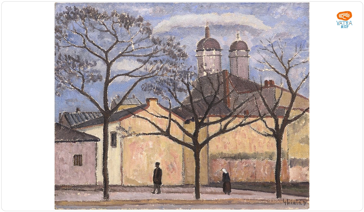 Dimitrie Ghiață — Peisaj cu biserică