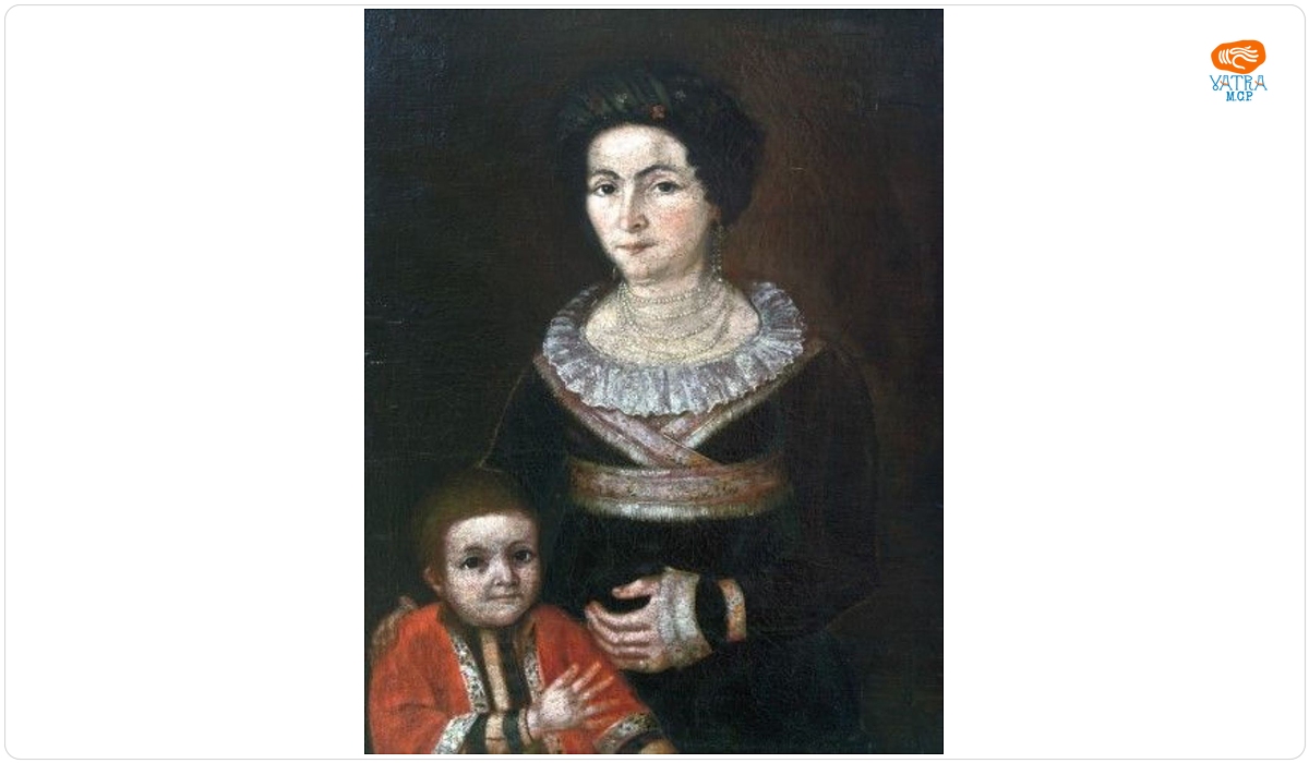Polcovnicul Nicolae — Soția artistului, Zamfira, cu copilul Ioan