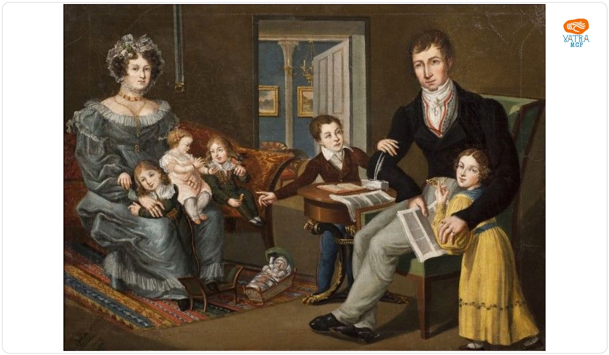 Frantz Neuhauser cel Tânăr — Familia unui librar sas în interior Biedermeier