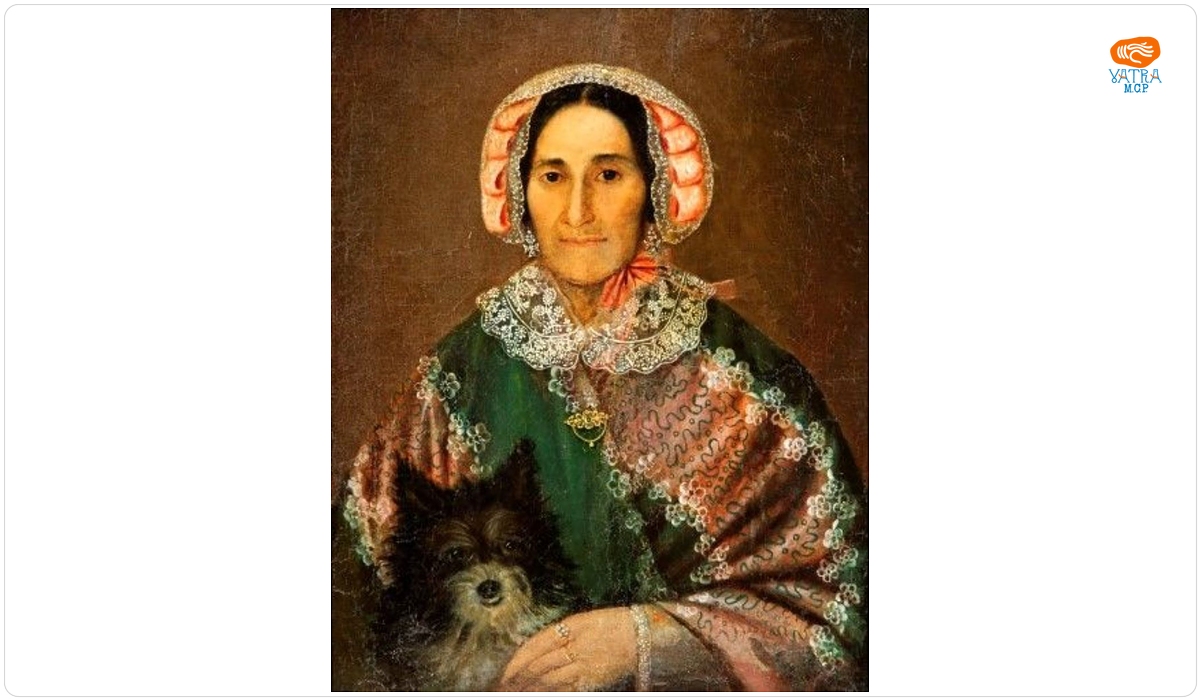 Anton Chladek — Portret de bătrână cu cățel