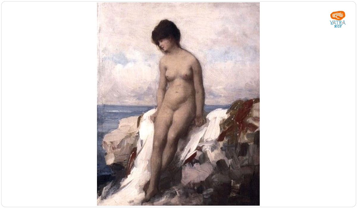 Nud pe malul mării
