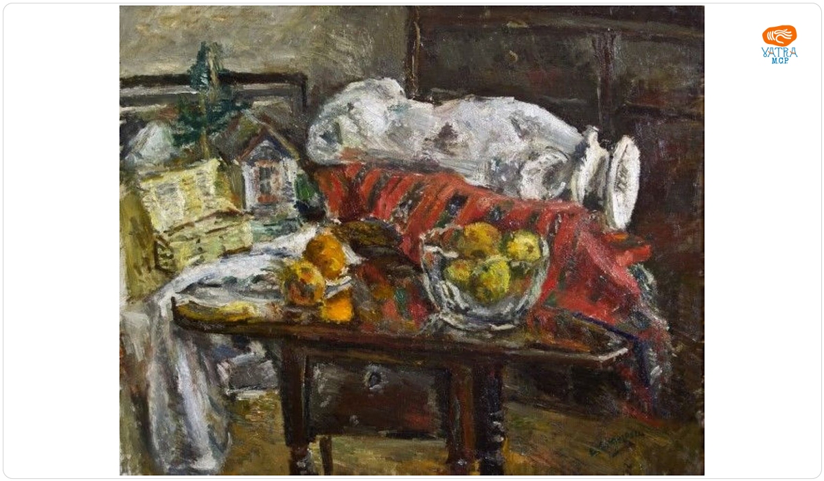 Lucian Grigorescu — Natură statică cu bust de gips culcat