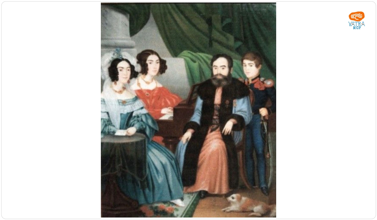Niccolò LIVADITTI — Vornicul Alecsandri cu soția, fiica și fiul său, Iancu