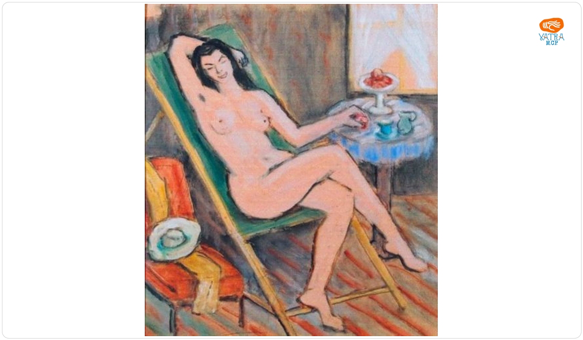 Nud în șezlong